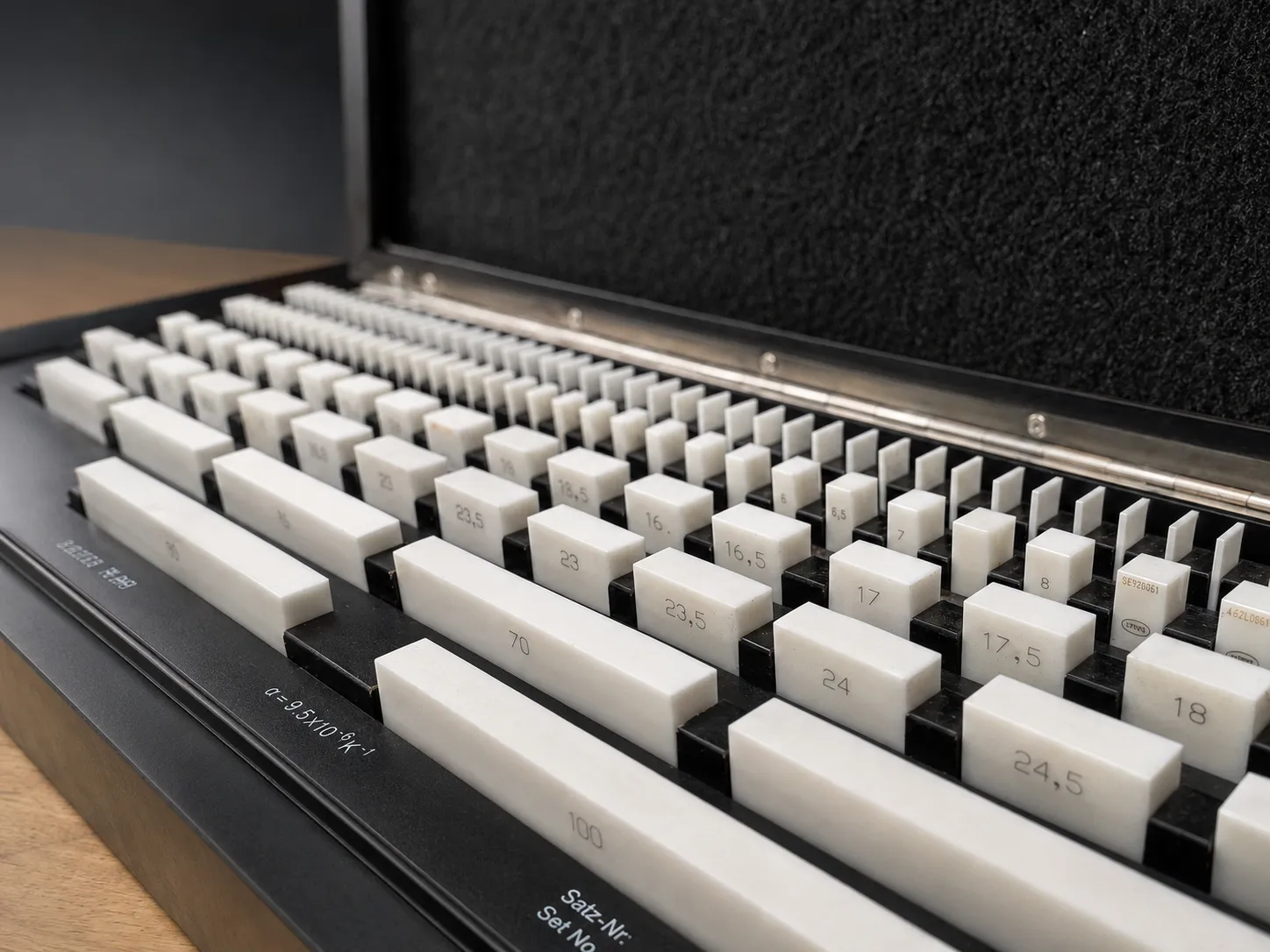 Jeu de cales étalons en coffret